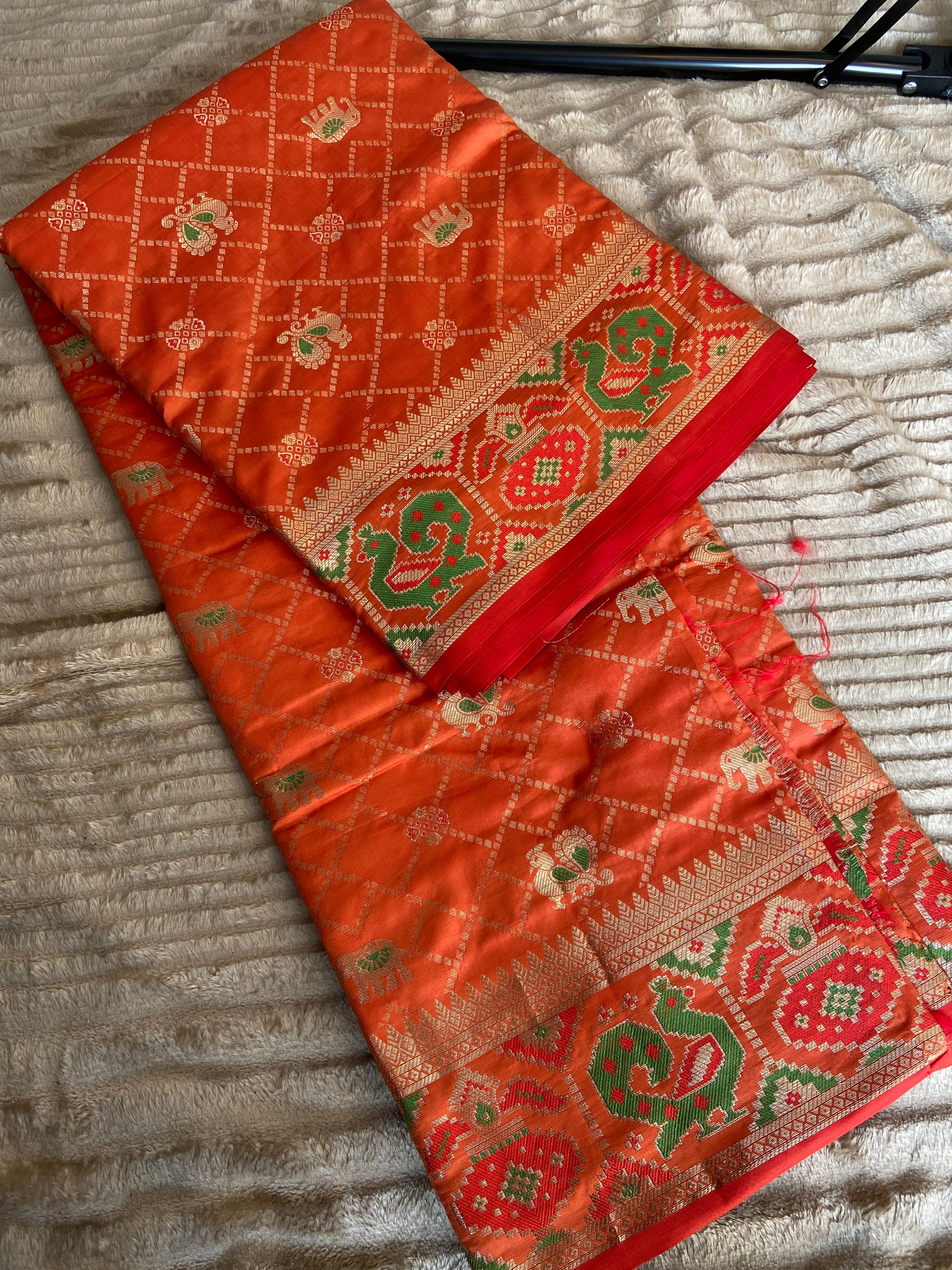 Samara :: Silk Saree :: Light Orange 🍊 Saroj the label